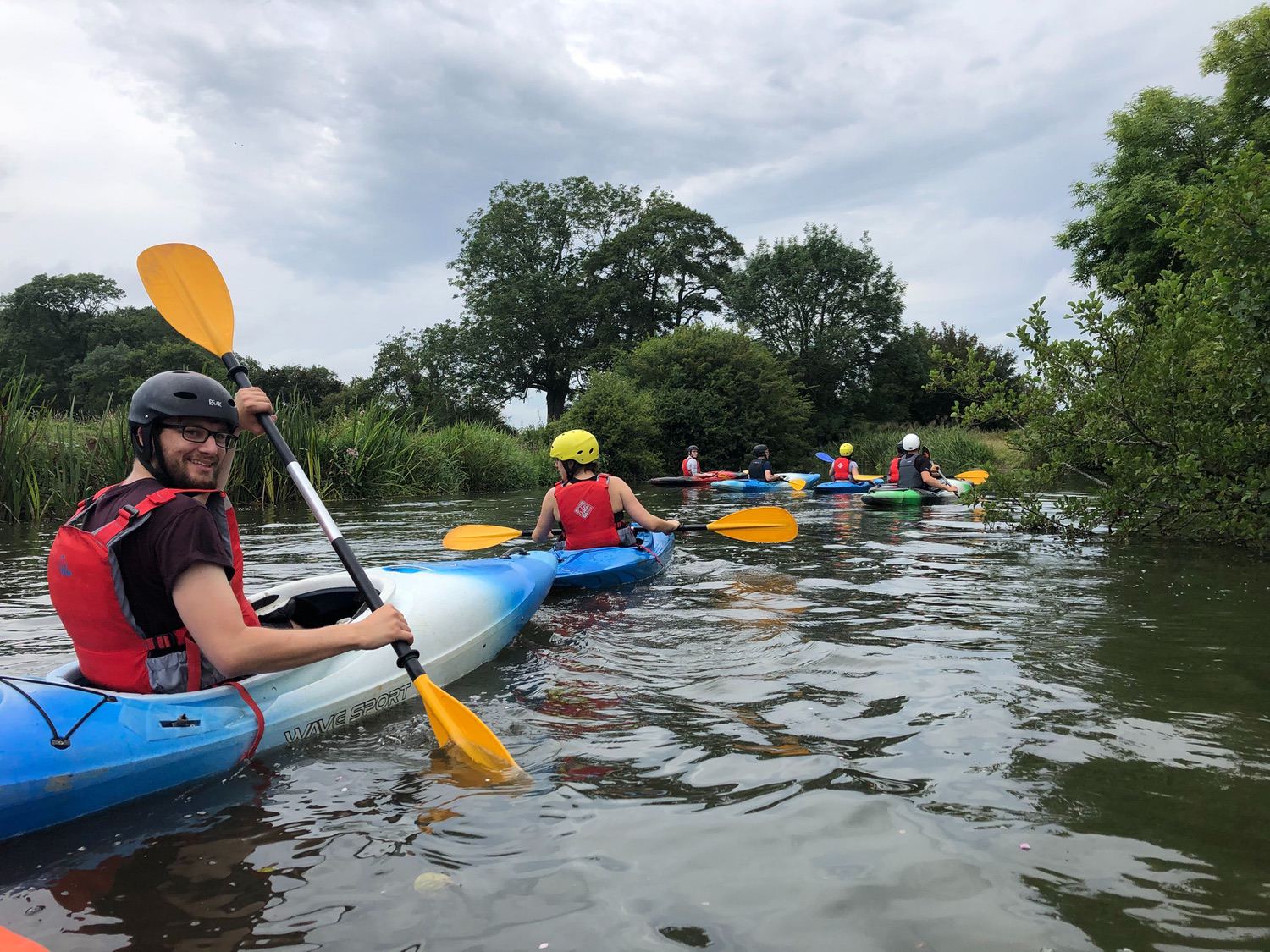 Jason and the team on the water