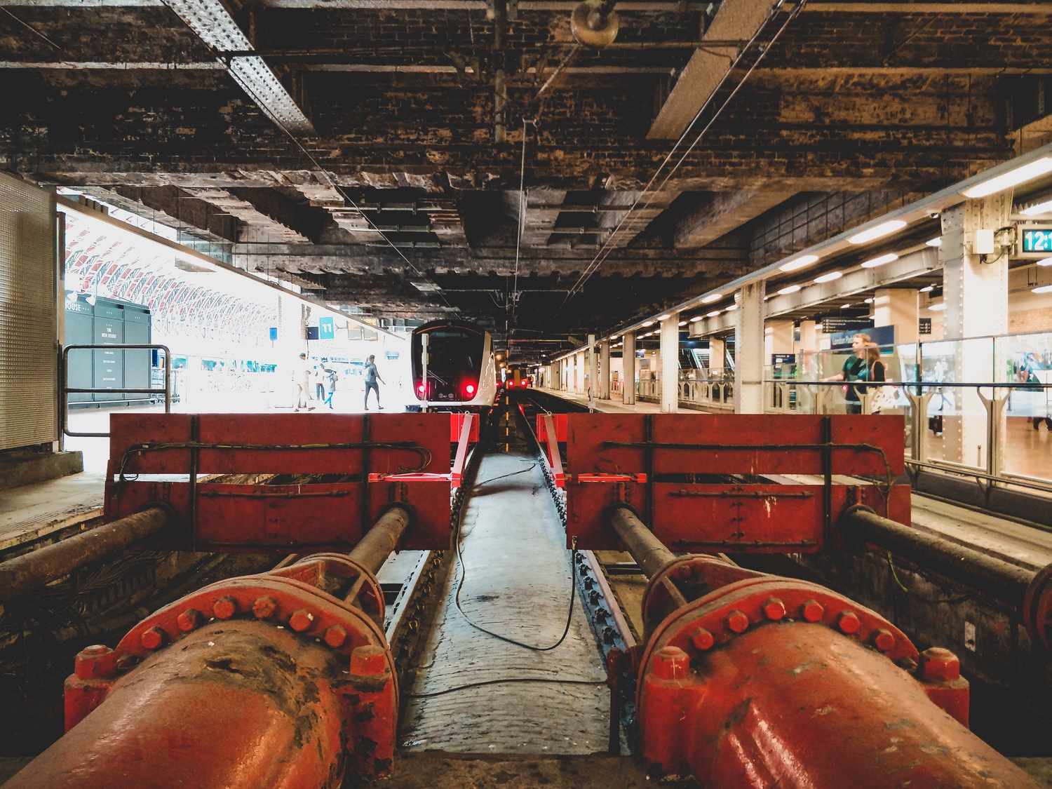 Trains up to the buffers