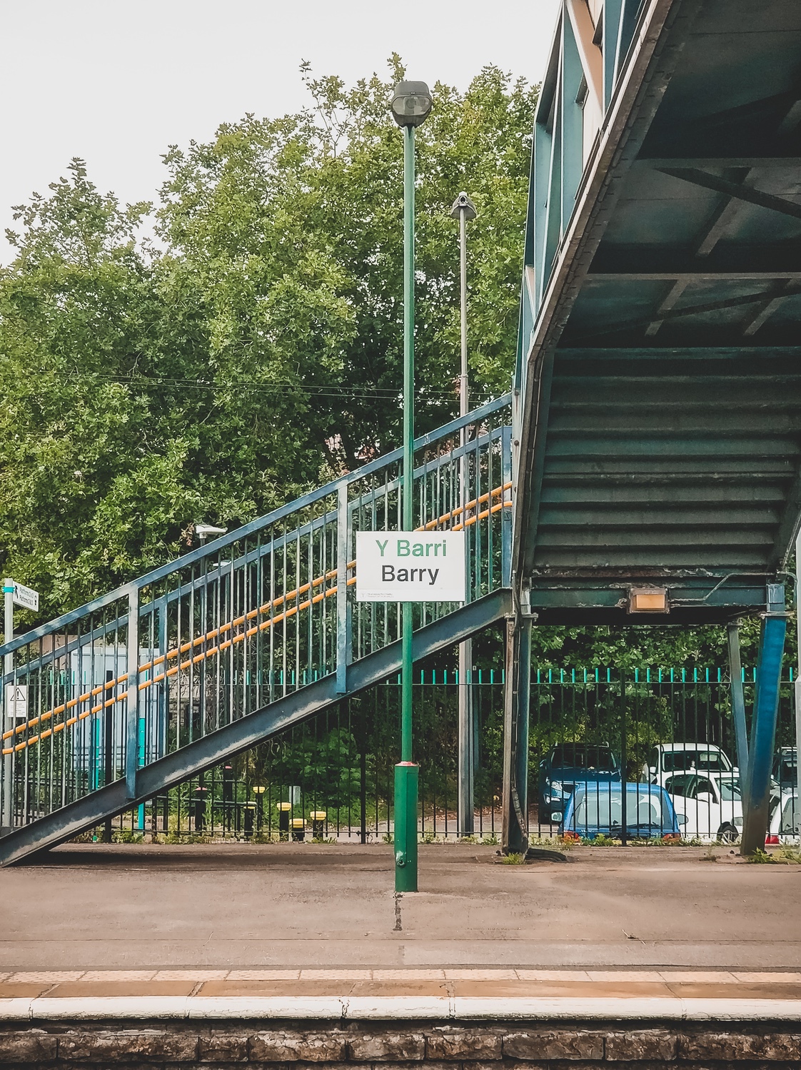 Arriving at Barry station