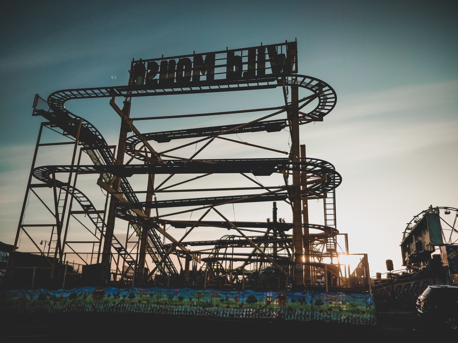 The ‘Wild Mouse’ ride at the funfair