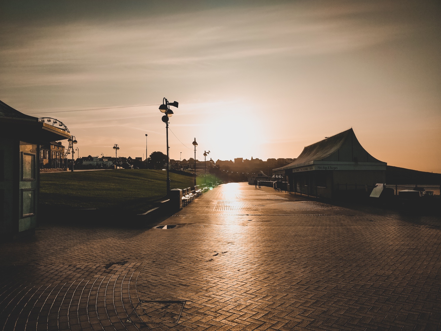 Looking back along the promenade