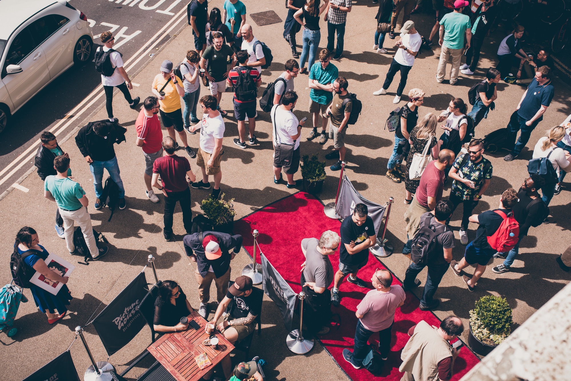 The attendees enjoying the wonderful Brighton sunshine on the red carpet!