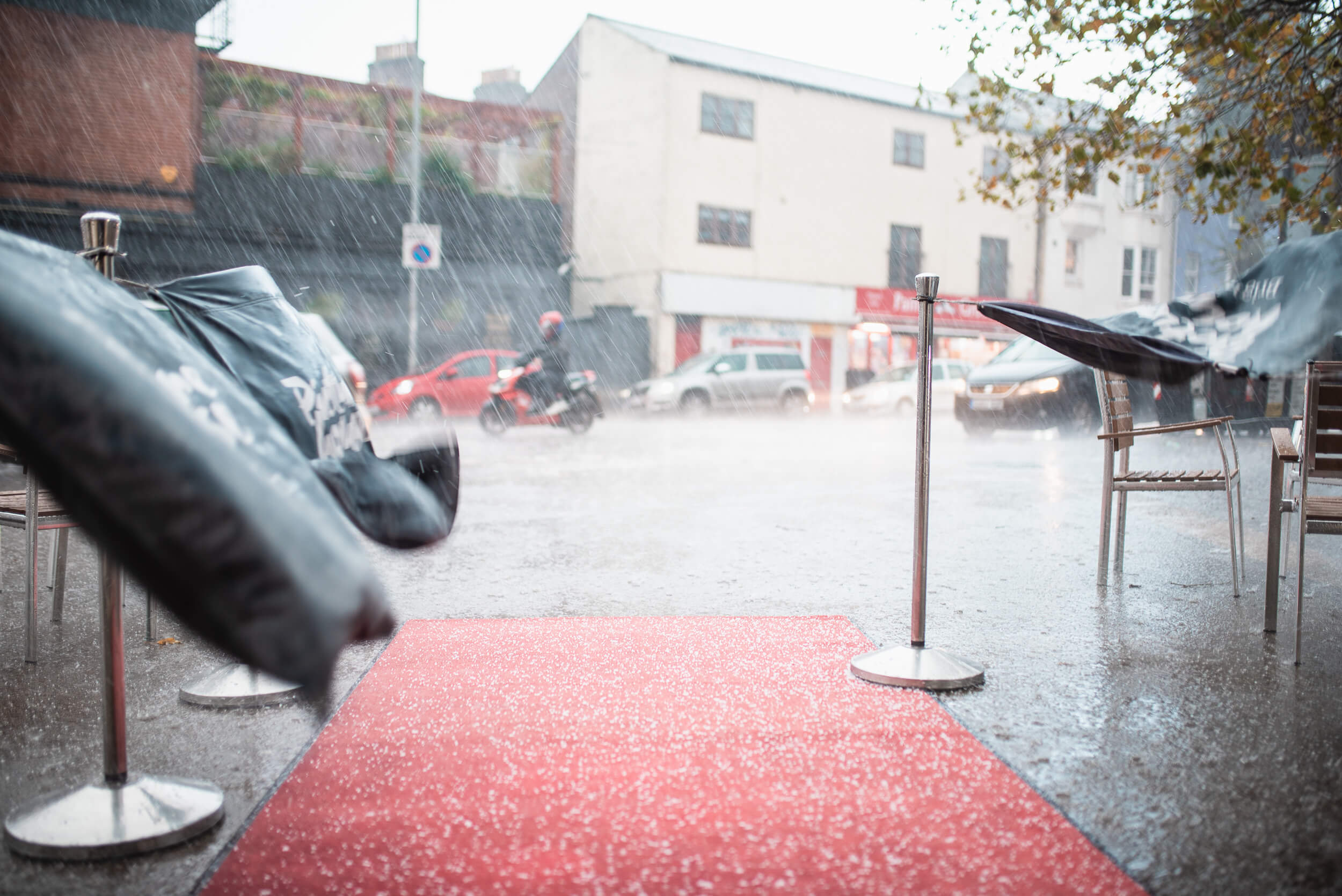 Hail and flash floods hitting the conference as attendees were arriving!