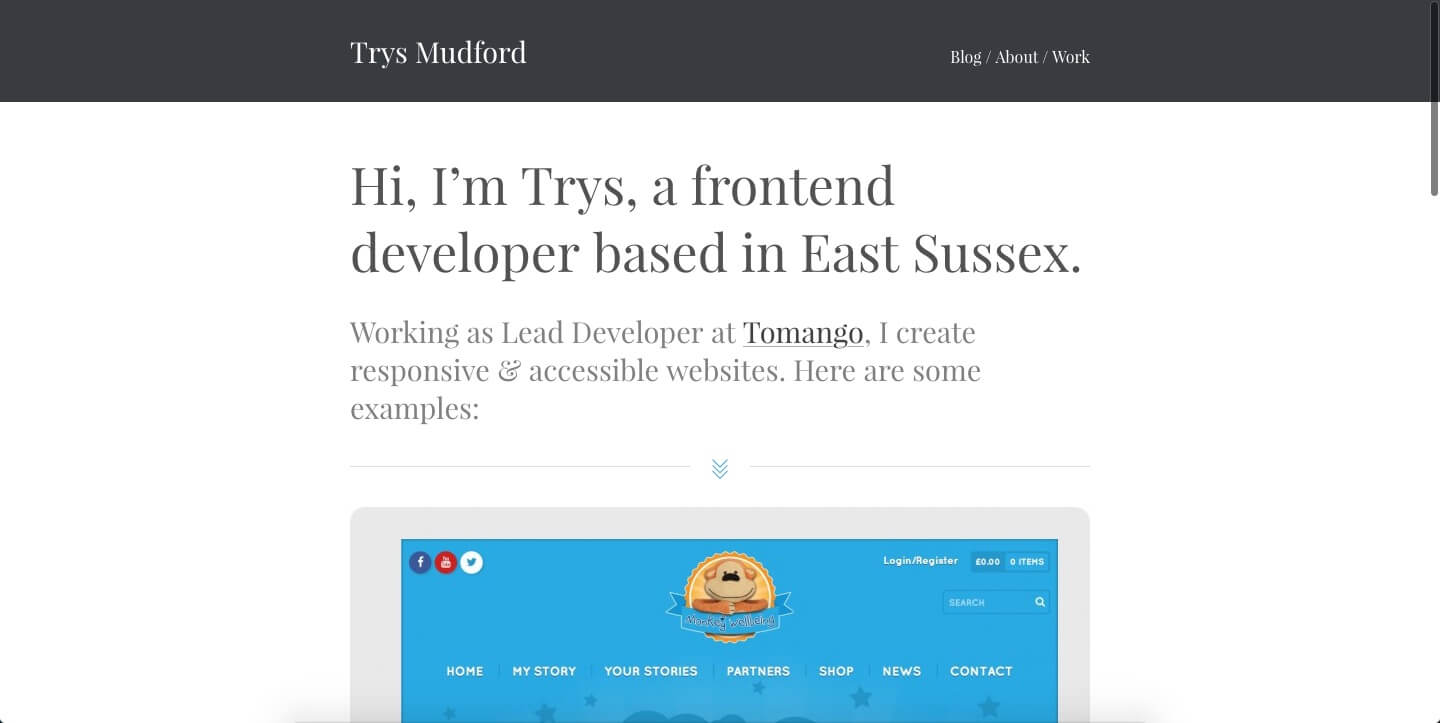 Version 3 of trysmudford.com