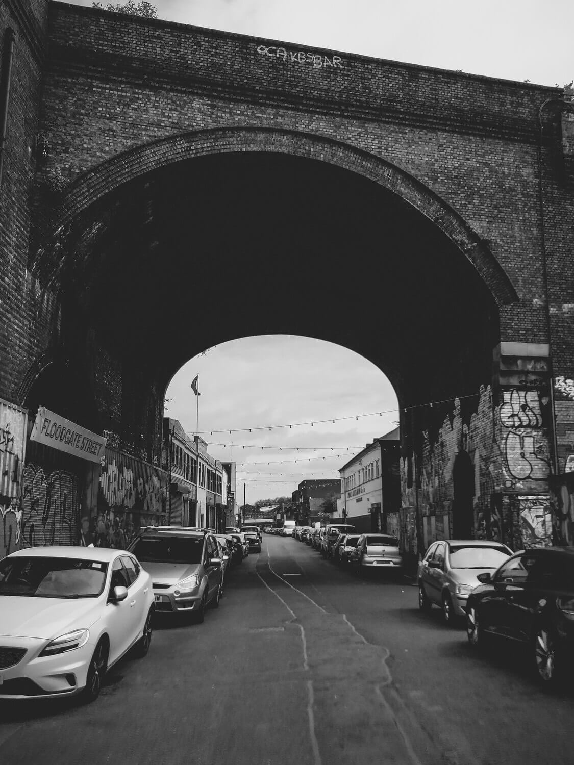 Wandering under the train arches.