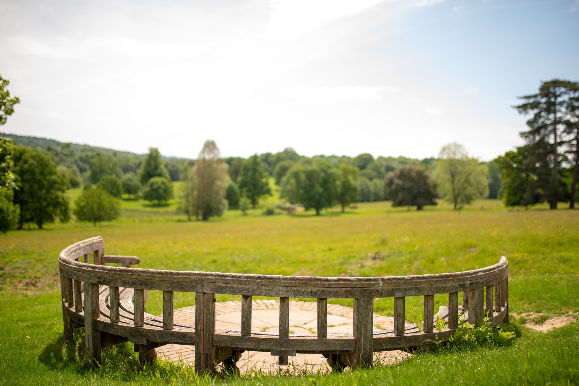 A lovely round bench at Scotney Castle