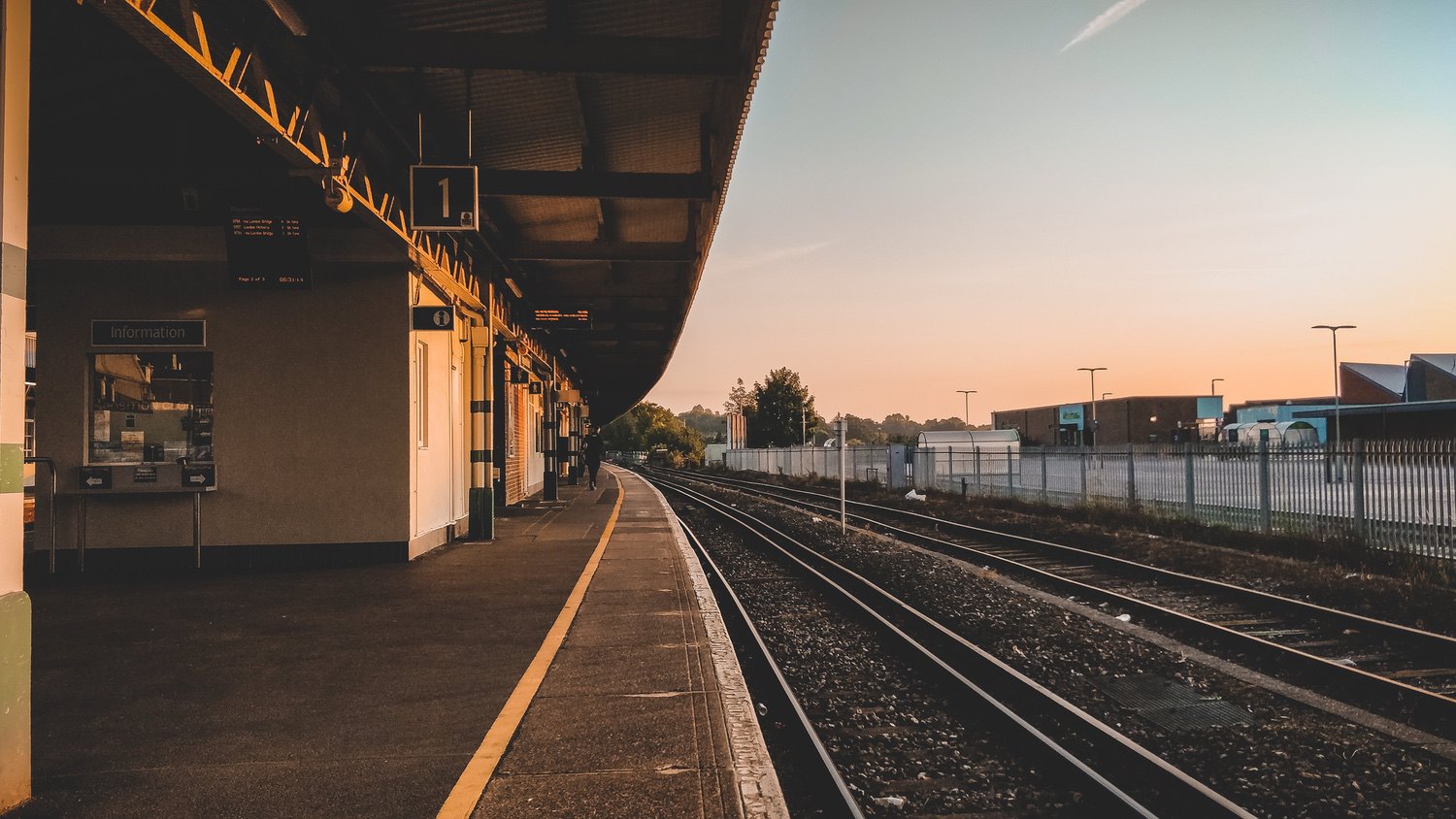 Getting the early train on Wednesday, looking back along the platform at Haywards Heath