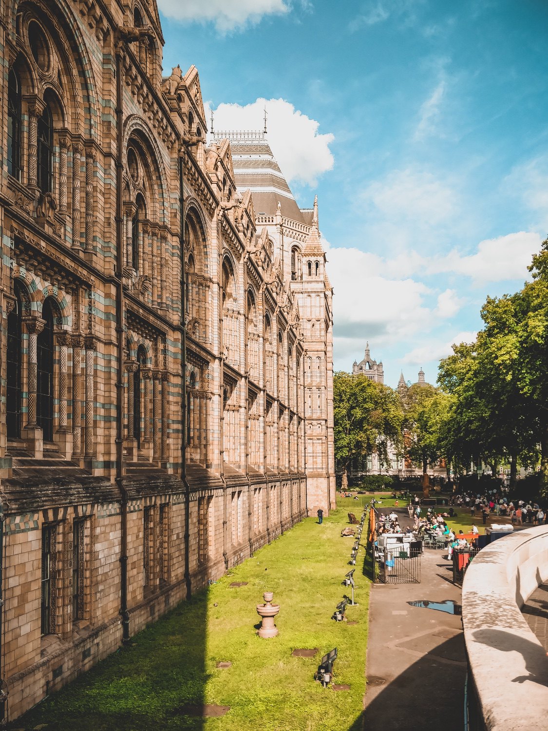 The grand external view of the Natural History Museum